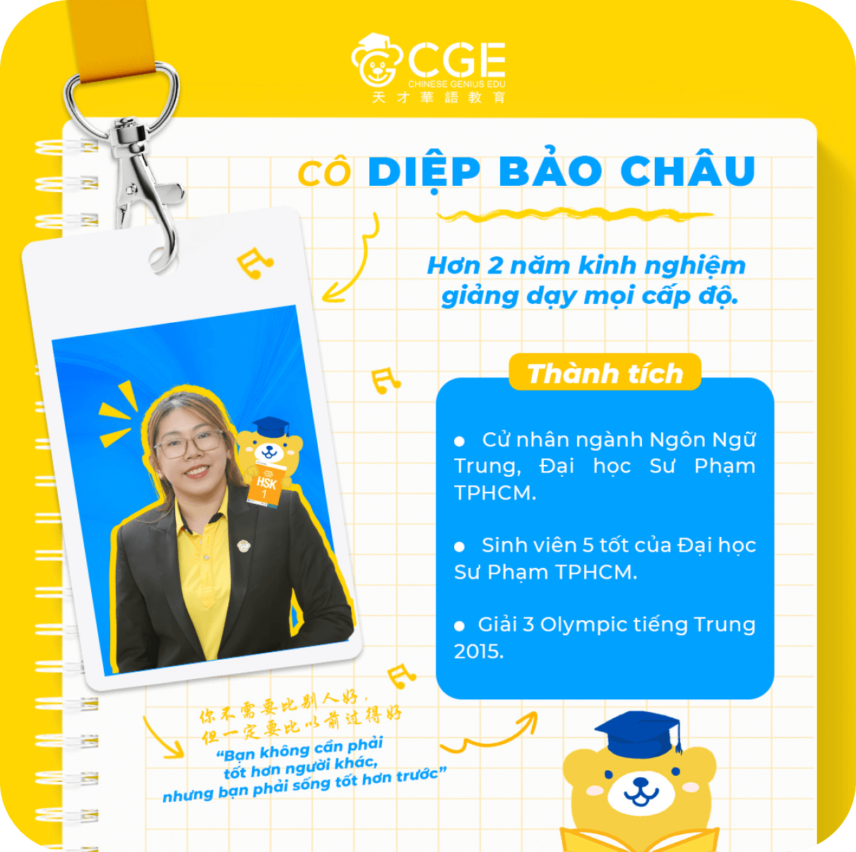 Giáo viên Cô Diệp Bảo Châu