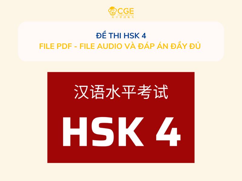 đề thi hsk 4 - CGE tổng hợp