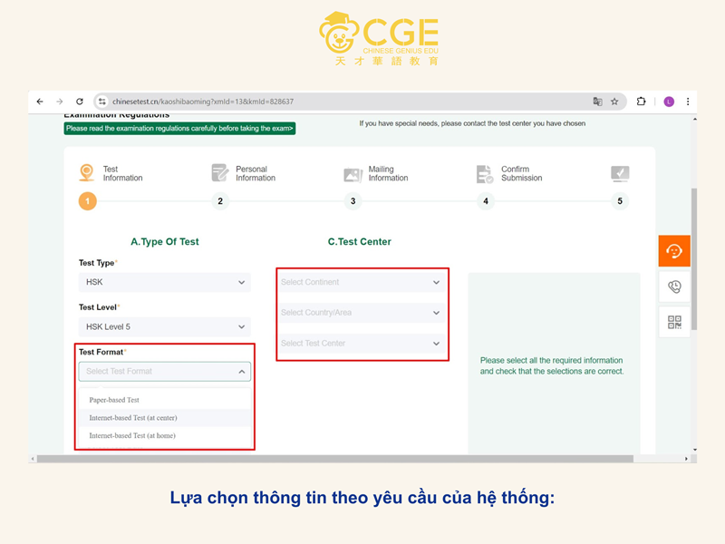 đăng ký thi hsk bước 3.2