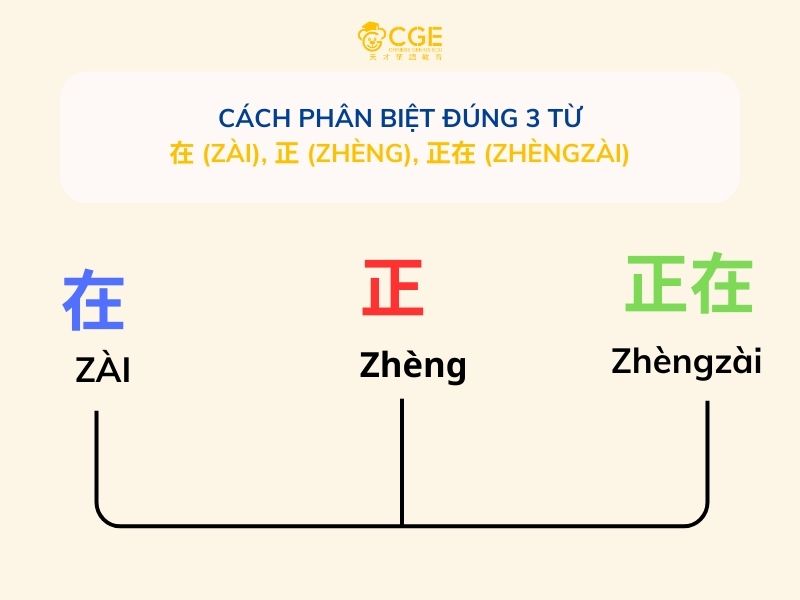 Cách Phân Biệt Đúng 3 từ 在 (Zài), 正 (Zhèng), 正在 (Zhèngzài)