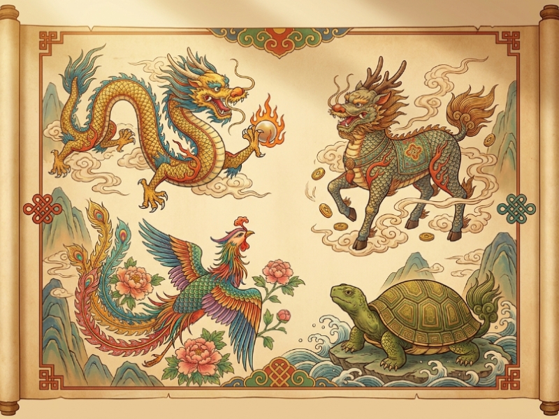 Tứ Linh gồm Long Lân Quy Phụng trong văn hóa Trung Quốc