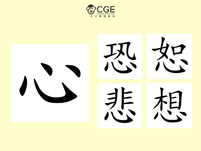 bộ tâm trong tiếng Trung 4