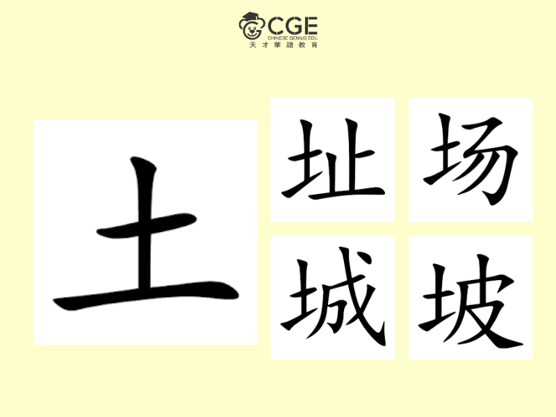 Bộ thổ trong tiếng Trung 2