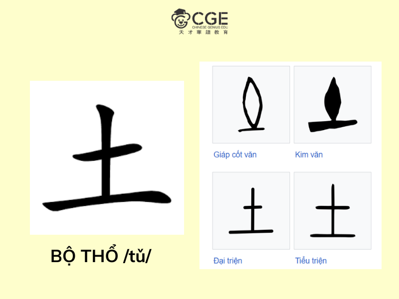 Bộ thổ trong tiếng Trung 4