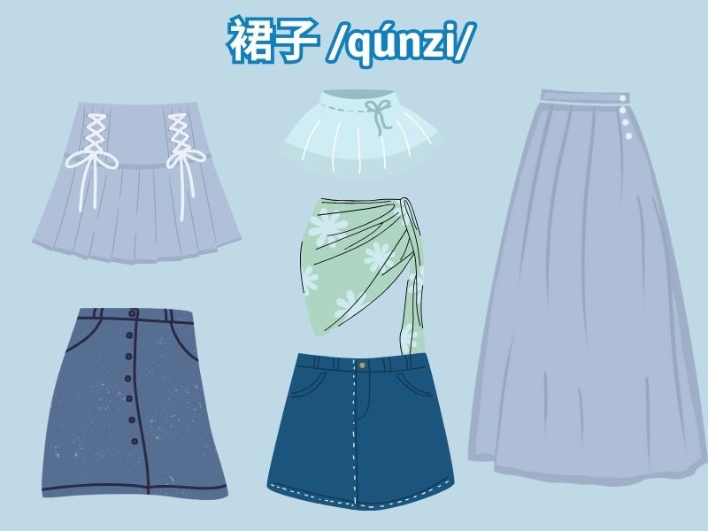 Từ vựng tiếng Trung quần áo 4