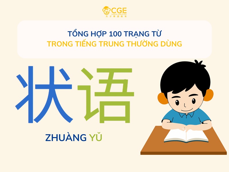 Trạng ngữ tiếng Trung: Tổng hợp 100 trạng từ thường dùng