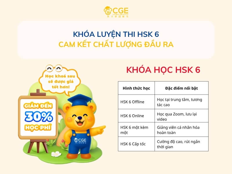 Khóa Luyện Thi HSK 6 Chuyên Sâu Tại CGE